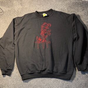Lemon & Soda Black Sweatshirt with Red and White Designs